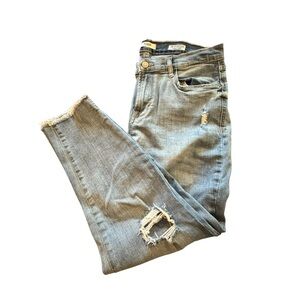 Kensie Skinny Crop Jeans, Blue, Size 10